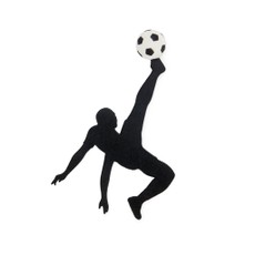 Grāmatzīme “Bicycle Kick”, melna / balta