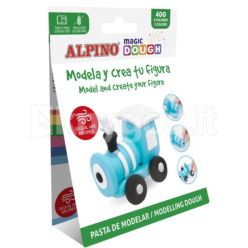 Plastilīns ALPINO Magic Dough Transports