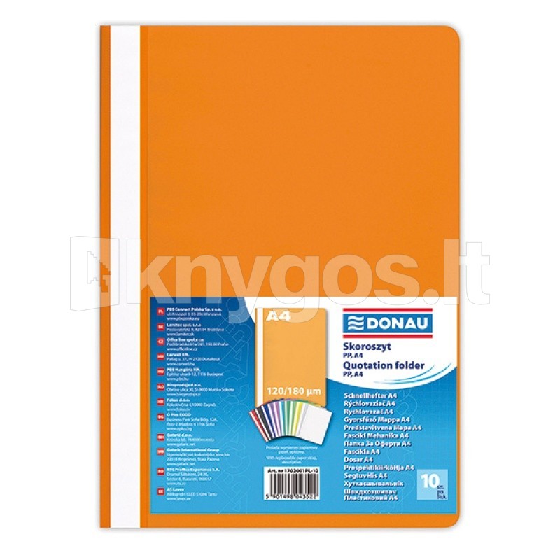 DONAU Mape A4 PP, oranža