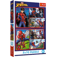 TREFL SPIDER-MAN Pužļu komplekts Zirnekļa stāsti, 2x70 gab.
