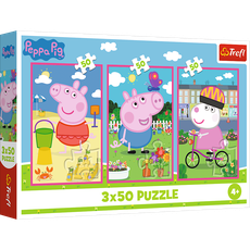 TREFL PEPPA PIG Pužļu komplekts Draudzības spēks, 3x50 gab.