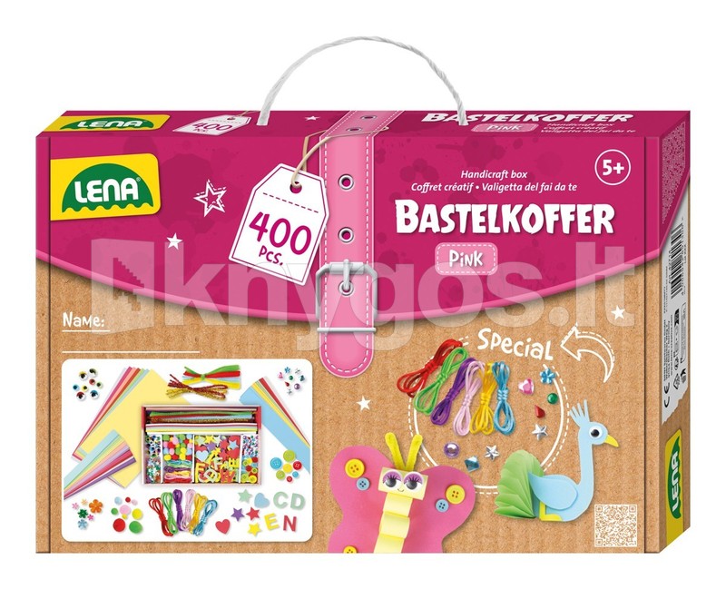 Lena Rokdarbu komplekts, 400 detaļu, rozā