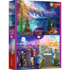 TREFL Pužļu komplekts Amerikas tūre, 2x500 gab.