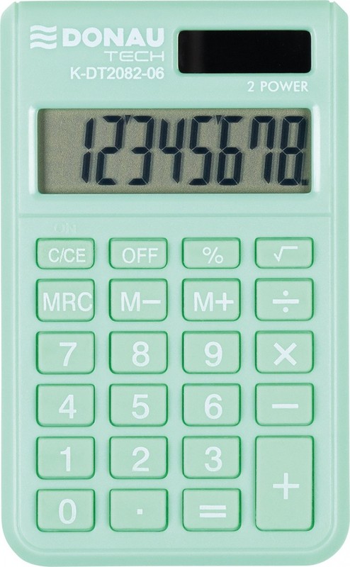 DONAU K-DT2082-06 kalkulators, gaiši zaļš
