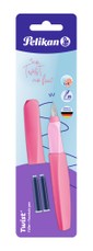 Fontāna pildspalva TWIST + 2 aveņu krāsas tintes kārtridži, blisterī