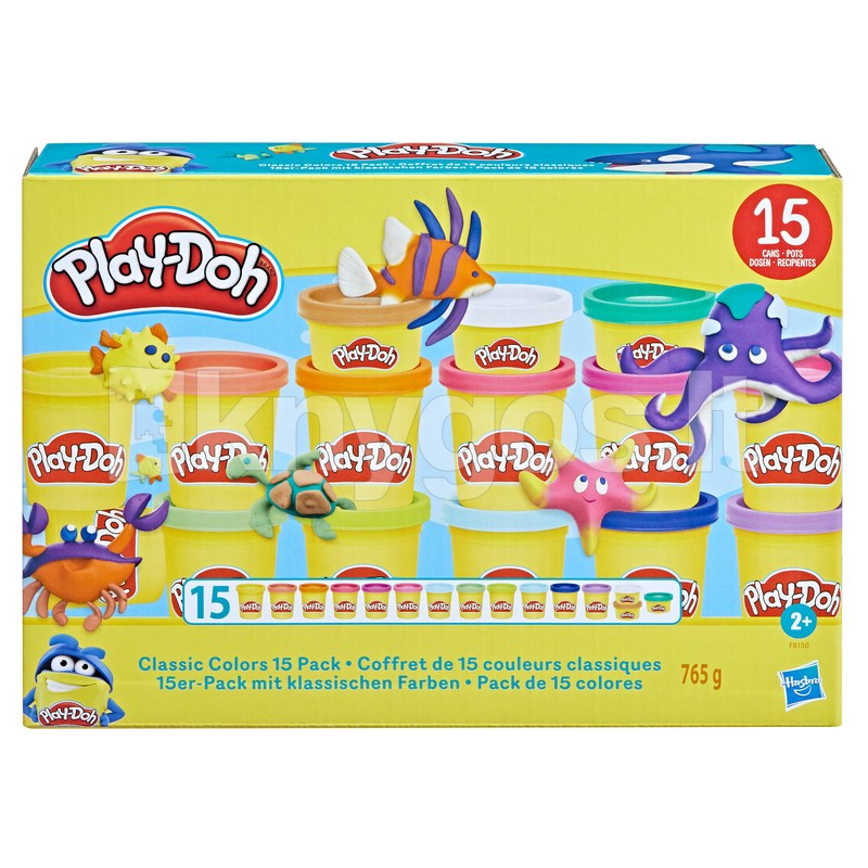 PLAY-DOH Plastilīns Klasiskās krāsas, 15 gab