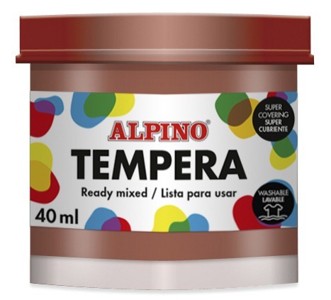 Guaša (tempera) ALPINO 40 ml, brūna