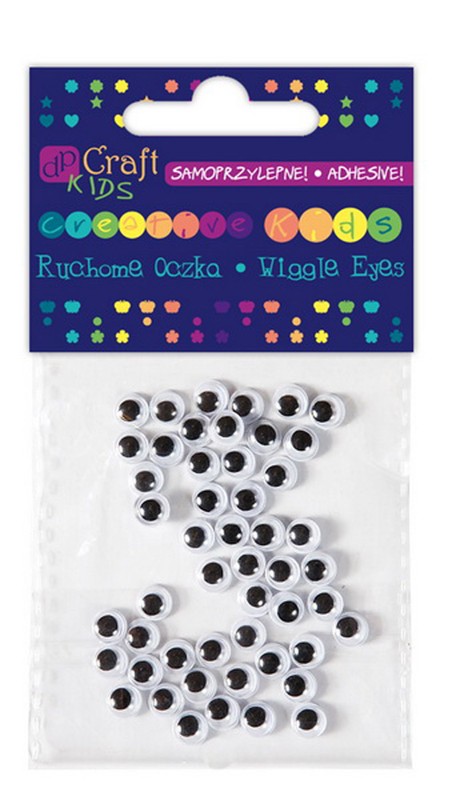 DallPrint Uzlīmējamās kustīgās acis, 6 mm