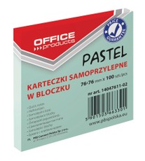 OFFICE Product līmlapiņas, 76 × 76 mm, 100 lapiņu, zaļas