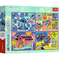 TREFL DISNEY STITCH Pužļu komplekts 4x250 gab.
