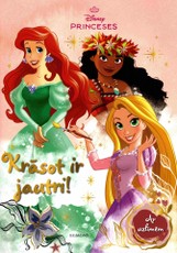 Princeses. Krāsot ir jautri! Ar uzlīmēm. Disney