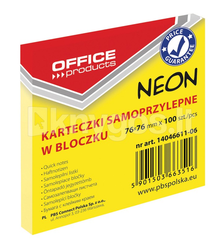 Office Products OFFp līmlapiņas 76 x