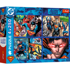 TREFL SUPERMAN Pužļu komplekts 4x250 gab.