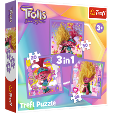 TREFL TROLLS Pužļu komplekts 3 in 1 Troļļi 3