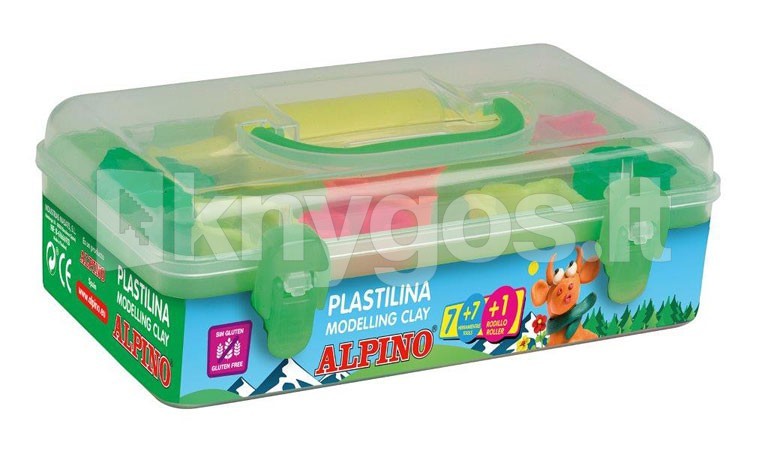 ALPINO modelējamais plastilīns, 7 krāsas, ar