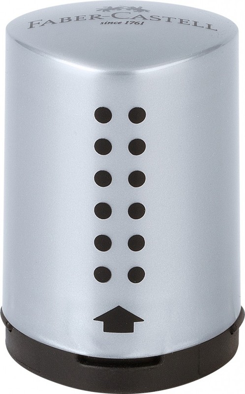 Faber-Castell Grip Mini zīmuļu asināmais, sudraba
