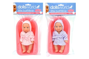DOLLSWORLD Lelle Little Bathtime, 17 cm