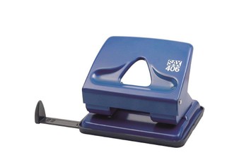 Papīra perforators SAX-406, zils (līdz 30 lapām)