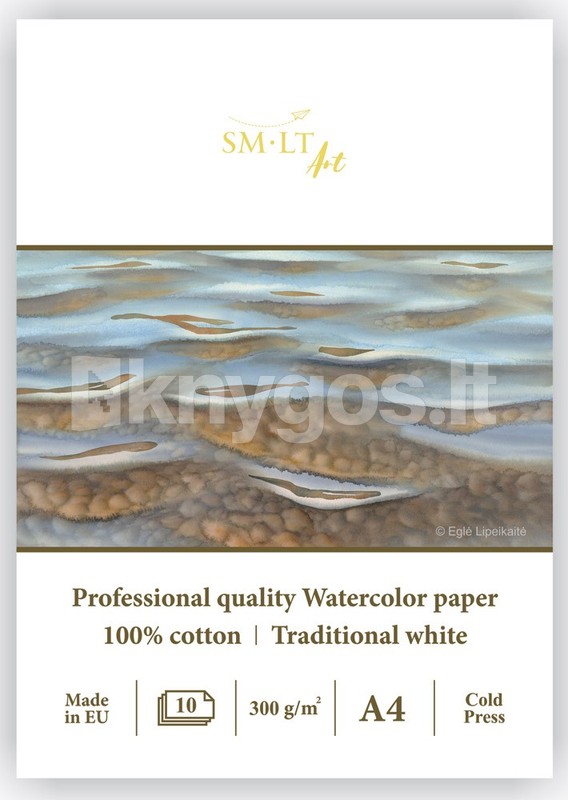 Smiltainis Akvareļu bloks PRO A4, 10