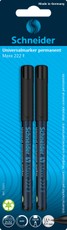 Permanentie marķieri Maxx 222 F, melni, 2 gab., blisterī