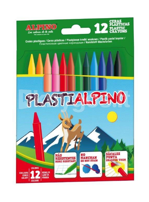 ALPINO Plastialpino vaska krītiņi, 12 gab