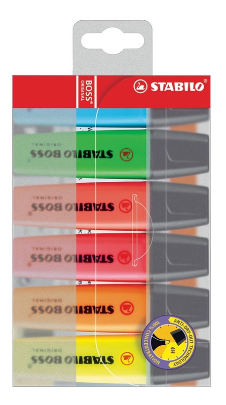 Stabilo BOSS teksta marķieru komplekts, 6