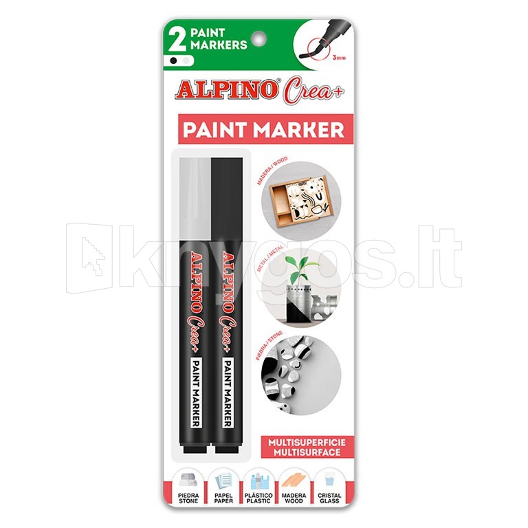 Marķieri (ūdens bāzes) ALPINO Crea+ 2