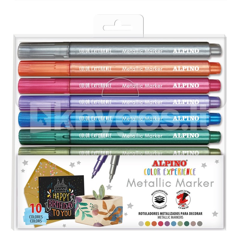 Flomasteri ALPINO Color Experience Metallic, 10