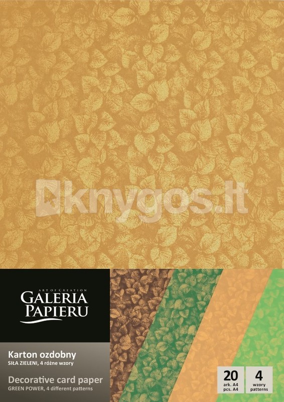 Galeria Papieru Dekoratīvais papīrs SILA ZIELENI