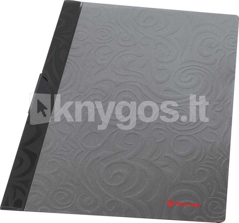 PantaPlast Mape A4 ar klipsi, melna