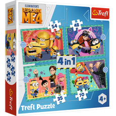 TREFL MINIONS Pužļu komplekts 4in1 Minions