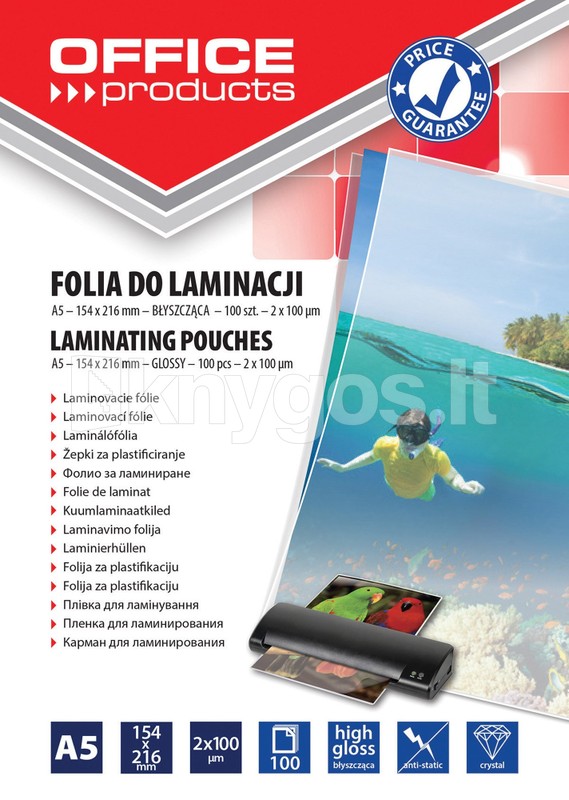 Office Products Laminēšanas maisiņi A5, 2