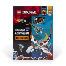 LEGO NINJAGO Aktivitāšu grāmata "Konstruē un būvē: Pūķi" (Latviešu valodā)