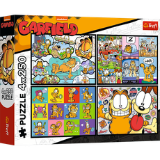 TREFL GARFIELD Pužļu komplekts Gārfīlds, 4x250 gab.