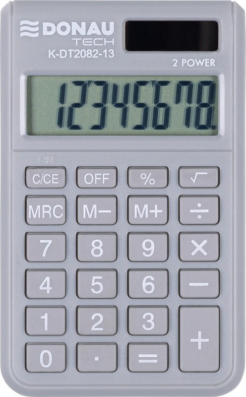 DONAU kalkulators K-DT2082-13, gaiši pelēks