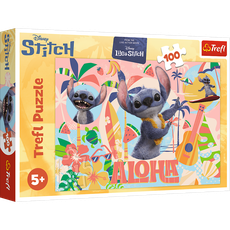 TREFL DISNEY STITCH Puzzle Stitch un draugi, 100 gab.