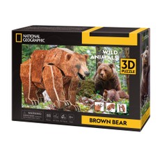 CUBICFUN NATIONAL GEOGRAPHIC 3D puzle Brūnais lācis