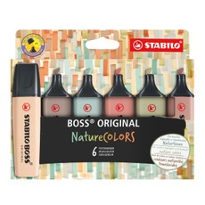 Teksta marķieri BOSOoriginal NatureColors, 6 gab.
