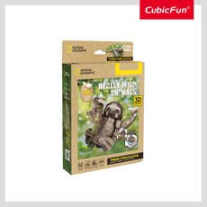 CUBICFUN NATIONAL GEOGRAPHIC 3D puzle Trīspirkstu sliņķis