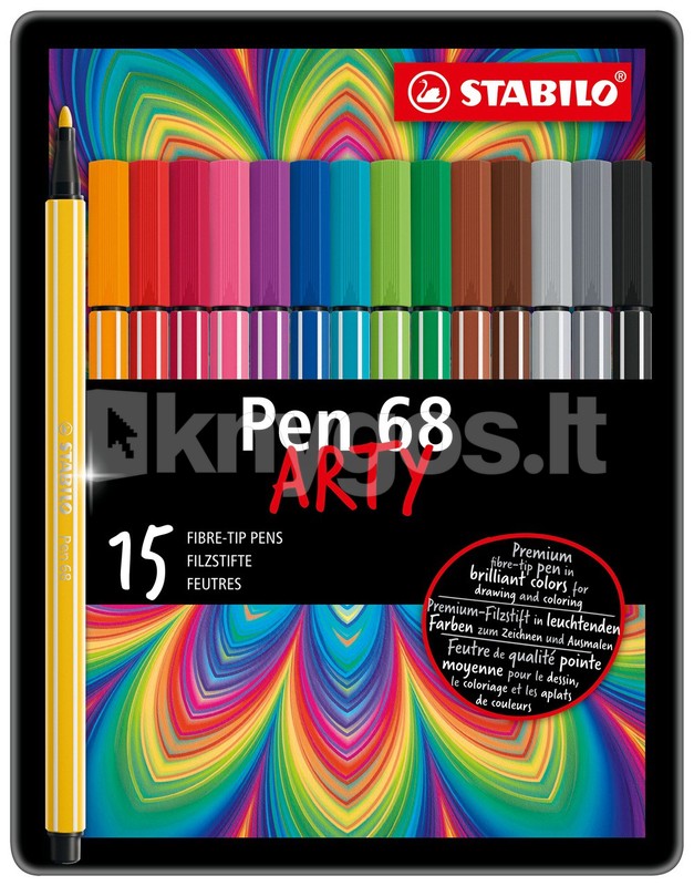 Flomāsteri STABILO Pen 68 Arty, 15