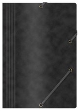 Mape ar gumiju, A4, 390 g/m², melna