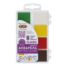Akvareļu krāsu komplekts CLASSIC KIDS Line, 8 krāsas