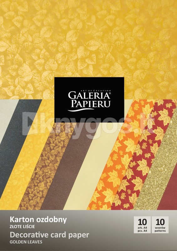 Galeria Papieru Dekoratīvais papīrs ZLOTE LISCIE