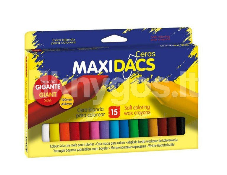 Vaska krītiņi ALPINO Maxidacs, 15 krāsas