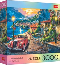 TREFL Puzle ar plakātu Itālijas ezermalas pilsētiņa, 3000 gab.