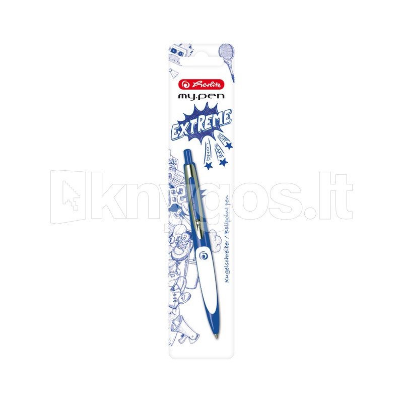 Herlitz Lodīšu pildspalva my.pen, zila/balta