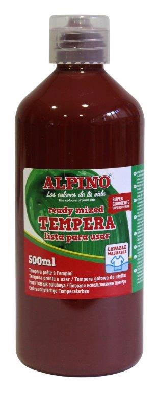 Guaša (tempera) ALPINO 500 ml, brūna