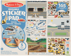 MELISSA & DOUG Atkārtoti lietojamo uzlīmju komplekts – Transportlīdzekļi