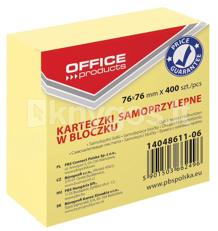 Office Products Pašlīmējošās lapiņas 76 x