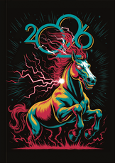 2026. gada A5 darba kalendārs UGUNS ZIRGS